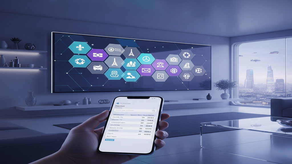 Personne comparant les prix des abonnements IPTV sur un ordinateur portable en France