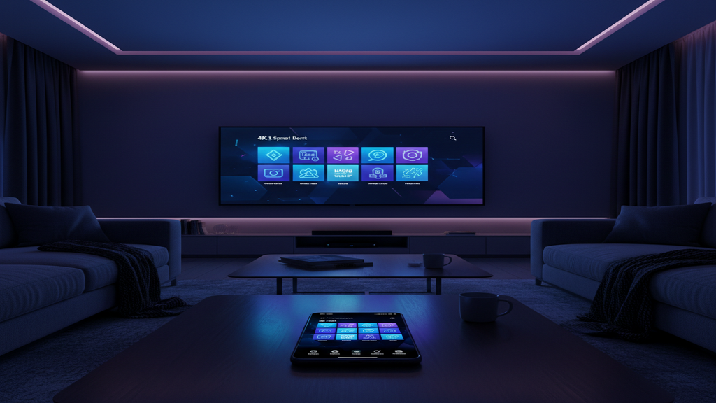 Sélection des meilleures icônes d'IPTV appli sur un écran de Smart TV