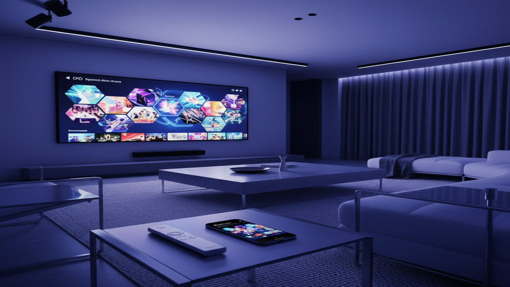 Guide complet sur l'IPTV Premium avec un logo de service de streaming sur un écran de télévision